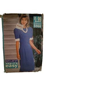 Vintage Butterick See & Sew Pattern 5960 C Misses' Loose Fitting Dress - Uncut